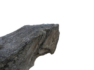 Cliff stone isolated on white background. - obrazy, fototapety, plakaty