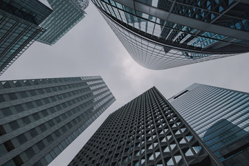Obraz na płótnie Canvas Modern skyscrapers - corporate building