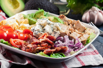 Healthy cobb salad with chicken
