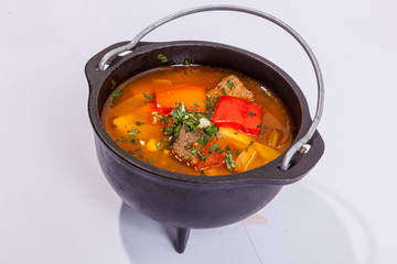 Soup with beef and vegetables