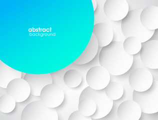 Abstract 3D circle background with shadow and place for your text.