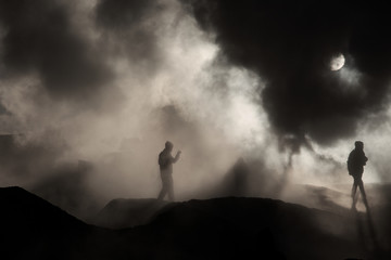 Fototapeta premium Geysir field in southern Bolivia