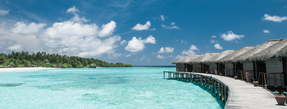 Wasserbungalows auf den Malediven