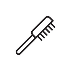 Fototapeta premium hair comb outline vector icon. Modern simple isolated sign. Pixel perfect vector illustration for logo, website, mobile app and other designs