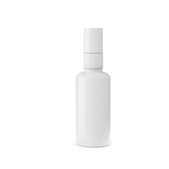 plastic white bottle white background 3d illustration