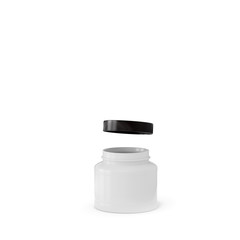 plastic white bottle white background 3d illustration