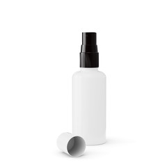plastic white bottle white background 3d illustration
