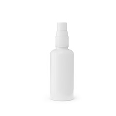 plastic white bottle white background 3d illustration