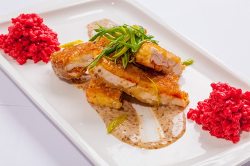 Chicken with cheese breaded