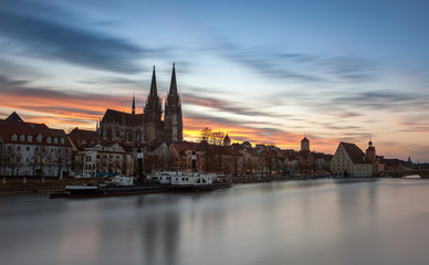 Fototapeta premium Regensburg Abendrot