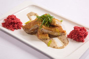 Chicken with cheese breaded