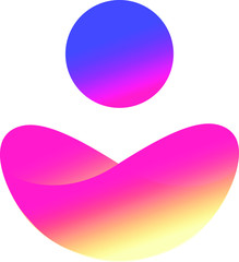 Logo of the pearl. Vector image in a flat style on a white background. Minimalistic modern logo shells and pearls. Brand name, emblem for cosmetics store. Technological.