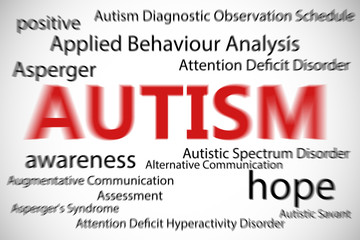 autism against white background with vignette