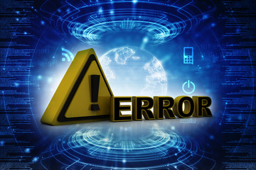 3d rendering exclamation mark 
