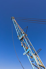 Wrack eines alten verschrotteten Baggers 