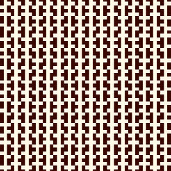 Seamless surface pattern design with geometric ornament. Stripes motif. Vertical lines wallpaper. Repeated puzzle mosaic