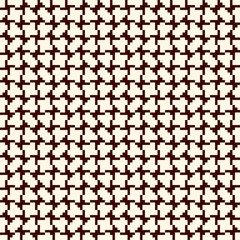 Repeated creative puzzle mosaic. Geometric seamless pattern design. Pixel art surface texture. Contemporary camouflage