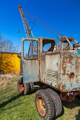 Wrack eines alten verschrotteten Baggers 