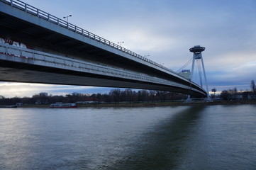 Fototapeta na wymiar Bridge over the Danube. Bratislava