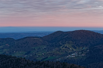 Lever du soleil dans les Vosges