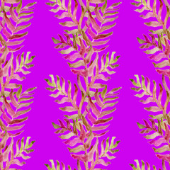 Summer tropical pattern, background with palm leaves.
