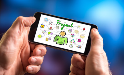 Project concept on a smartphone