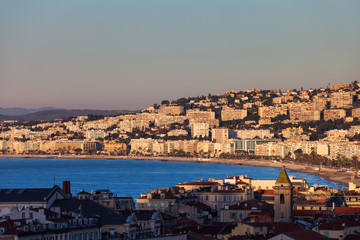 Fototapeta premium City of Nice in France at Sunrise