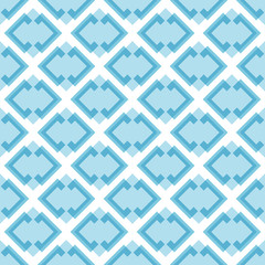 Blue vector seamless pattern. Geometric ornament