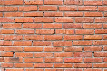 Fototapeta premium Grunge old red brick pattern textured background.