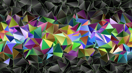 Abstract background, mosaic triangulated