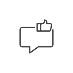 Good Feedback outline icon. linear style sign for mobile concept and web design. Like chat simple line vector icon. Symbol, logo illustration. Pixel perfect vector graphics