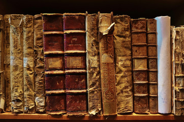 very old books in the library