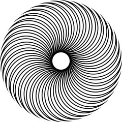 Abstract Black Spiral Element