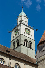 Turm der St. Nikolaus Kirche in Überlingen