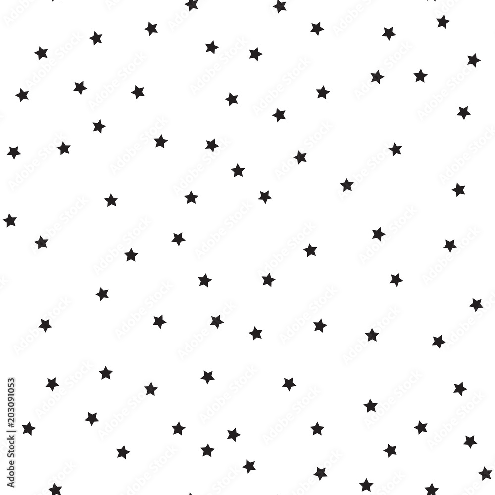 Poster star seamless pattern. white and grey retro background. chaotic elements. abstract geometric shape t