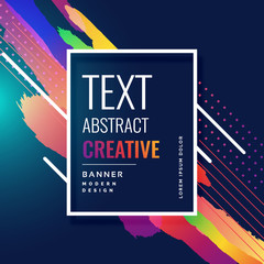 colorful stroke abstract dark banner