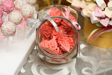Dessert table for a party with food decoration