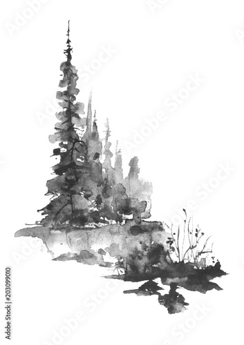 100+ EPIC Best Black And White Forest Background Drawing ...