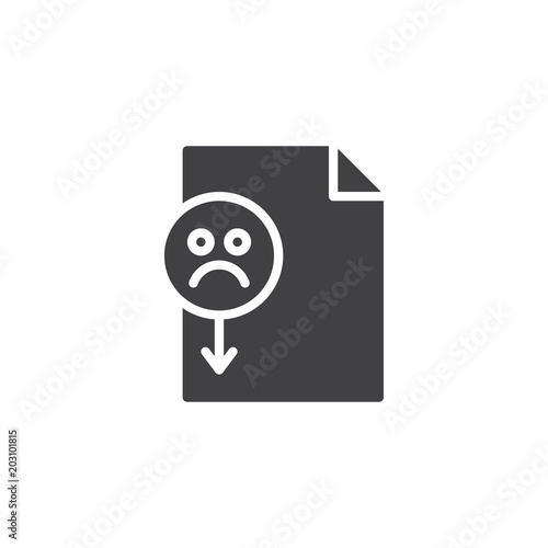 Bad Rating File Format Vector Icon Filled Flat Sign For Mobile Bad Rating File Format Vector Icon