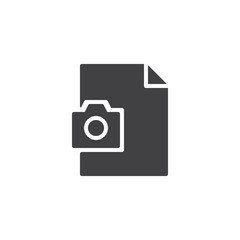 Photo file format vector icon. filled flat sign for mobile concept and web design. simple solid icon. Symbol, logo illustration. Pixel perfect vector graphics