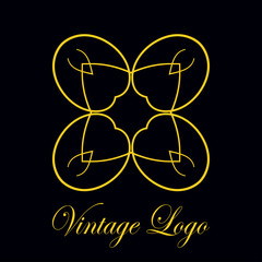 Vintage ornamental logo