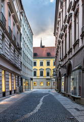 Narrow streets in Munich, Germany