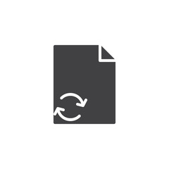 Fototapeta premium Reload file vector icon. filled flat sign for mobile concept and web design. Refresh document simple solid icon. Symbol, logo illustration. Pixel perfect vector graphics