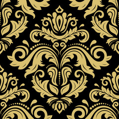 Classic seamless golden pattern. Traditional orient ornament. Classic vintage background