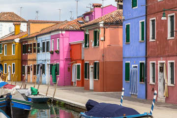 Colorful houses in Burano, Venice