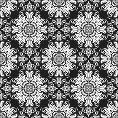 Classic seamless pattern. Traditional orient black and white ornament. Classic vintage background