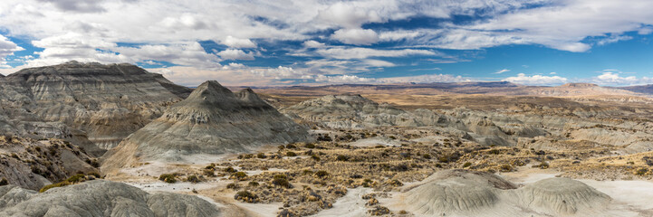 Panorama of beautiful rock formations near El Calafate