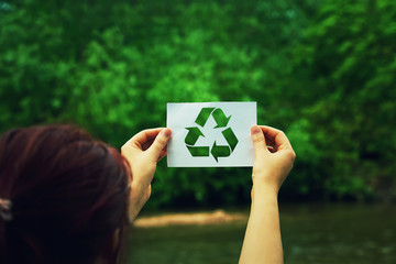 holding recycle symbol