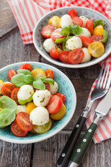 Bunter Tomatensalat mit Mozzarella