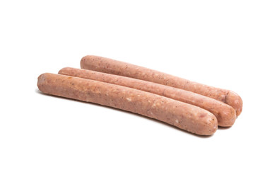 Bavarian sausages isolated
